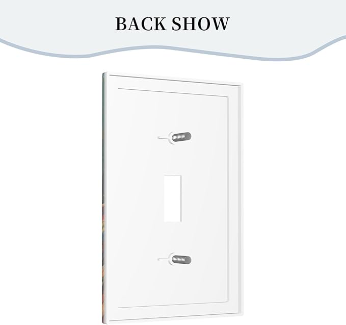 Decorative Art Light Switch Covers Mexican Sombrero & Serape Vibes Single Toggle Wall Plate Decorative Switchcover Electrical Switchplate for Home Decor