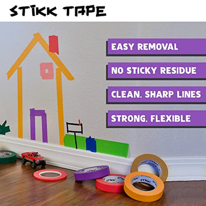 STIKK Painters Tape - 1pk Purple Painter Tape - 2 inch x 60 Yards - Paint Tape for Painting, Edges, Trim, Ceilings - Masking Tape for DIY Paint Projects - Residue-Free Painting Tape
