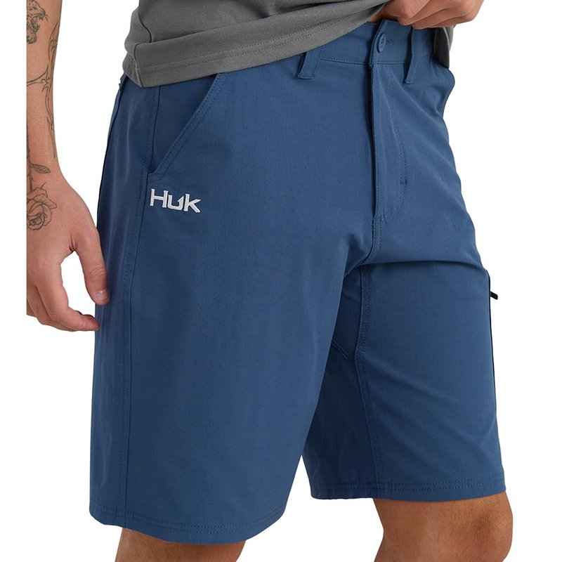 Huk Men's Next Level Quick-Drying Performance Fishing Shorts, Sargasso Sea-10.5", XL