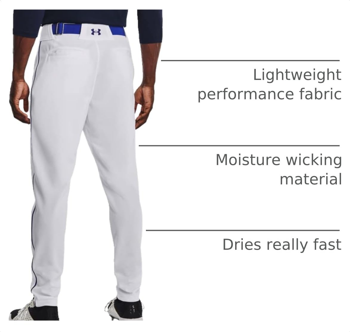 Under Armour Men's Utility Baseball Straight Leg Pant Pipe 22, (102) White/Midnight Navy/Midnight Navy, 3X-Large