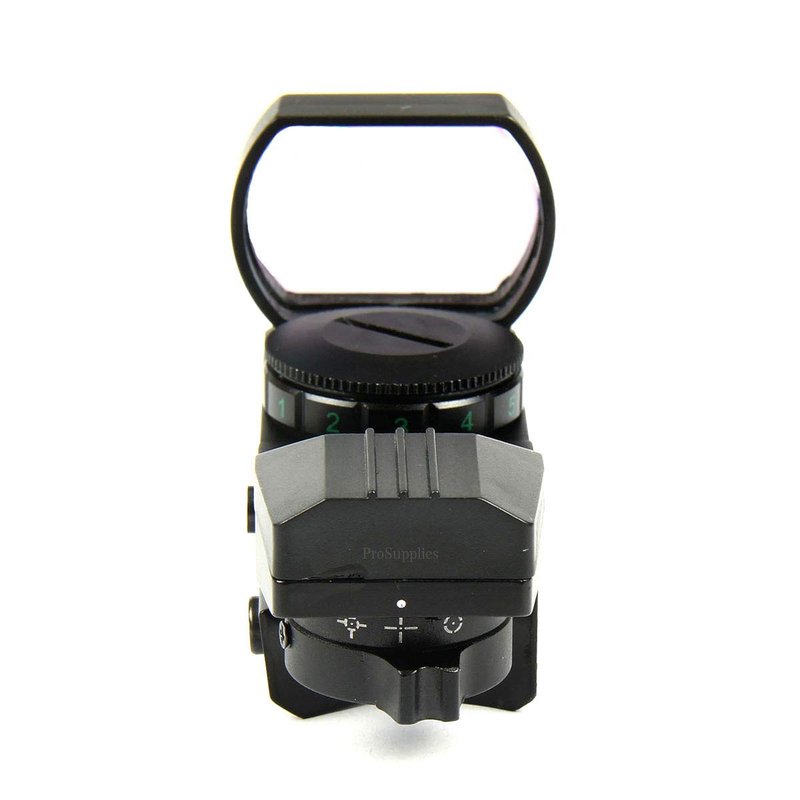 TACFUN Red and Green Reflex Sight with 4 Reticles, 3/8" Dovetail Mount for Airgun Airsoft and .22 RF
