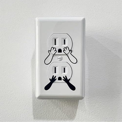 Ximimark 4 pcs Funny Vinyl Sticker Decal Cute Wall Art, Hand Socket Decals, Humorous and Funny Decals, Home Decoration