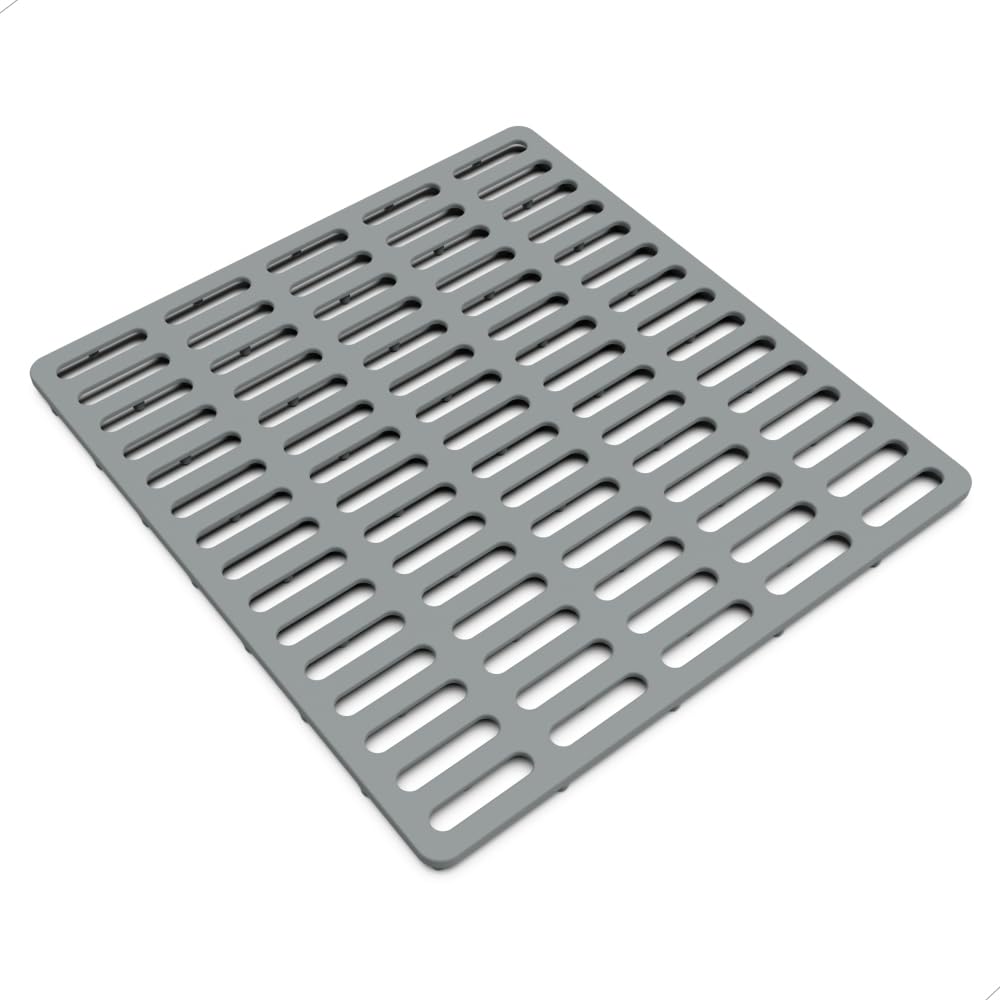 Cukwily Kitchen Sink Mat, Sink Protector, Silicone Mat, Heat Resistant, No Smell, Raised Feet, 12.2” x 11.34”