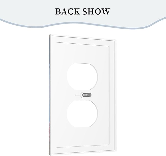 Decorative Art Light Switch Covers Seaside Window View 1 Gang Single Duplex Outlet Wall Plate Switchplate Electrical Faceplate for Home Decor