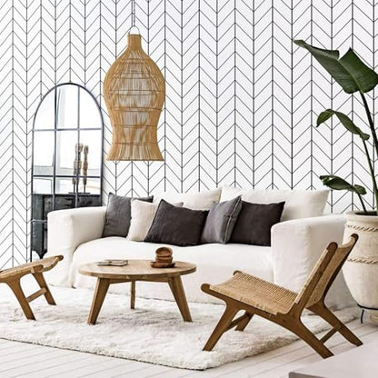 LXCREAT Black and White Peel and Stick Wallpaper for Laundry Forgiving Removable Stripes Contact Paper 17.71" X 118" Self Stick Wall Paper Peel and Modern Vinyl for Bedroom