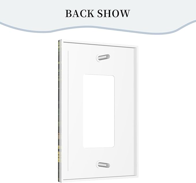 Mushrooms Forest Nature Botanical Art Single Decora Outlet Wall Plate 1 Gang Rocker Decorative Switchplate Faceplate GFCI Light Switch Covers for Farmhouse Living Decor