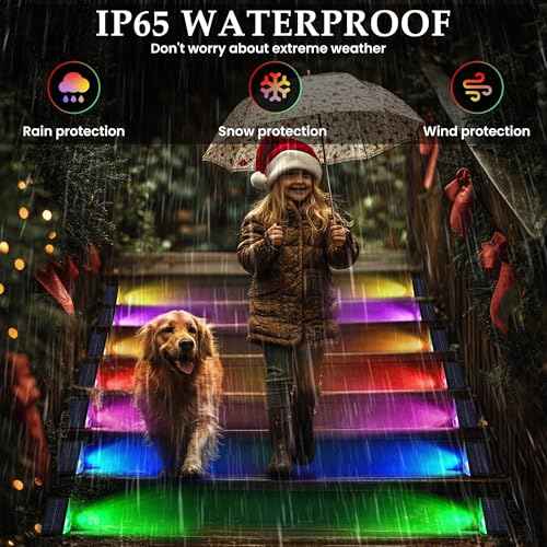 SOLPEX Solar Halloween Lights Outdoor, Solar Step Lights for Outside Waterproof IP65,Halloween Decorations Outdoor for Stair,Step,Patio,Yard,Deck,Walkway(12 Pack,RGB & Warm Cold White)