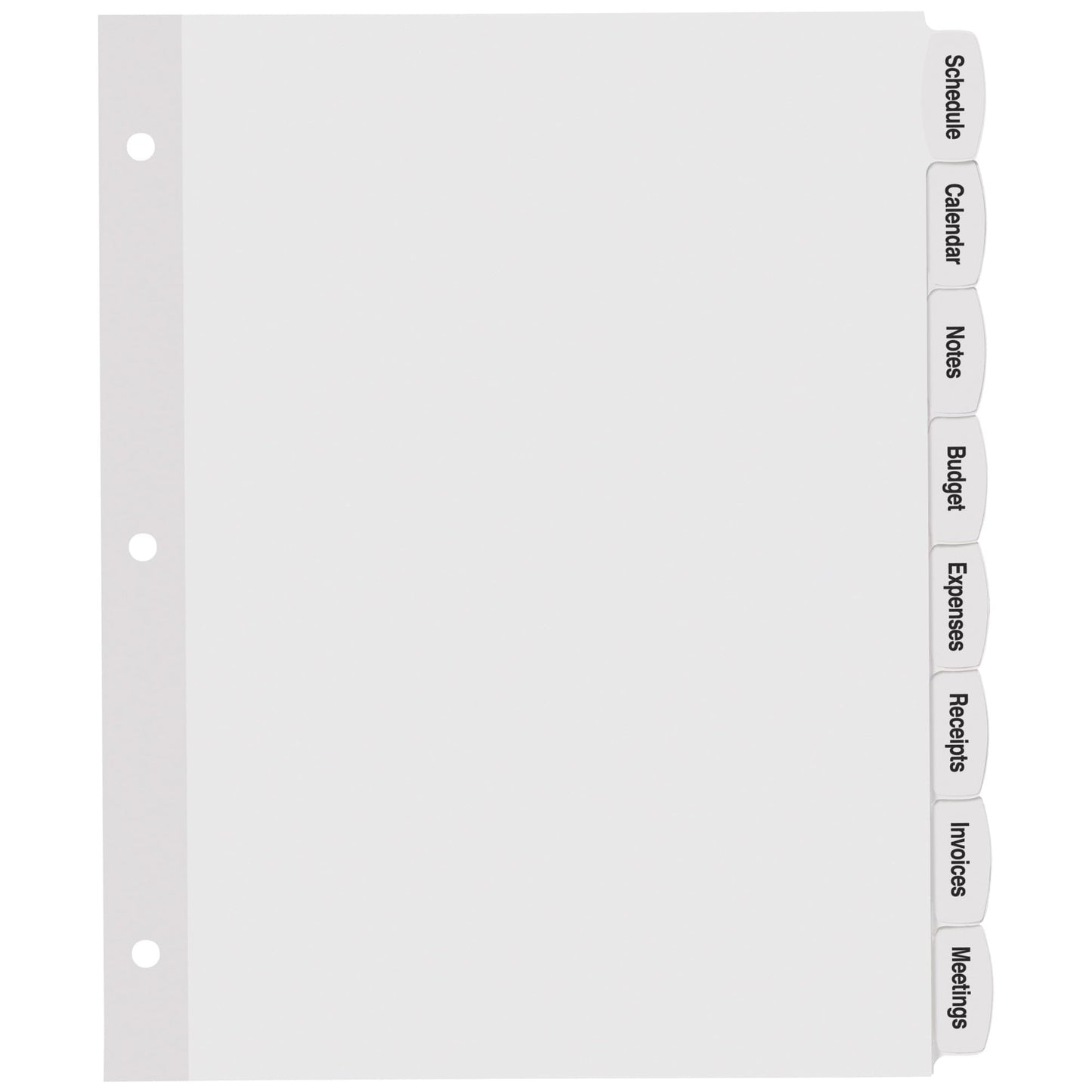 Avery Big Tab Printable White Label Dividers for 3 Ring Binders, 8 Tabs per Set, White, Great for Office Supplies, School Supplies, Organizing, and More (4 Sets of 14433)