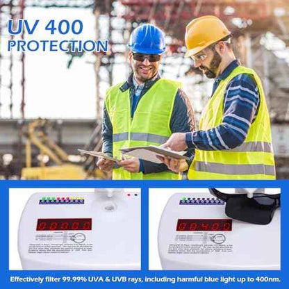 OXG Safety Glasses for Men Women, Impact & Scratch Resistant ANSI Z87.1 Safety Goggles Eye Protection UV-Block