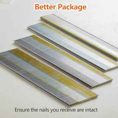 15 Gauge 304 Stainless Steel DA Angled Finish Nails, 34-Degree 1-1/2 Inch 1000-Pack for Pneumatic, Electric Angled Finish Nailer
