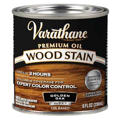 Varathane Rust-Oleum 211793 Stain, Golden Oak, 1/2", Half Pint, Gold