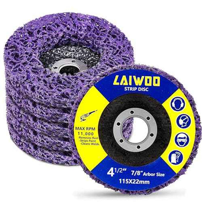 LAIWOO Strip Discs Stripping Wheel for Angle Grinder, 4-1/2" Paint Stripper Abrasive Wheel Disc Clean and Remove Paint Coating Rust Welds Oxidation£¨5Pack£©
