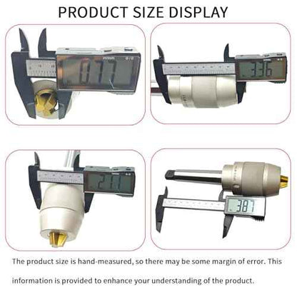 MT3 Keyless Drill Chuck, 1/8" - 5/8" (3-16mm), Titanium Coated Jaws, Integral Shank, APU16 Spanner Wrench, Heavy Duty Self-Tightening Drill Chuck