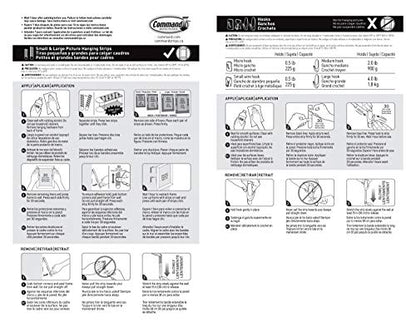 Command Clear Variety Pack, Including 8 Pairs of Picture Hangers, 4 Clear Wire Hooks and 11 Wall Hooks for Hanging Home Decor, Damage-Free Hanging Up to 19 Items with Command Strips