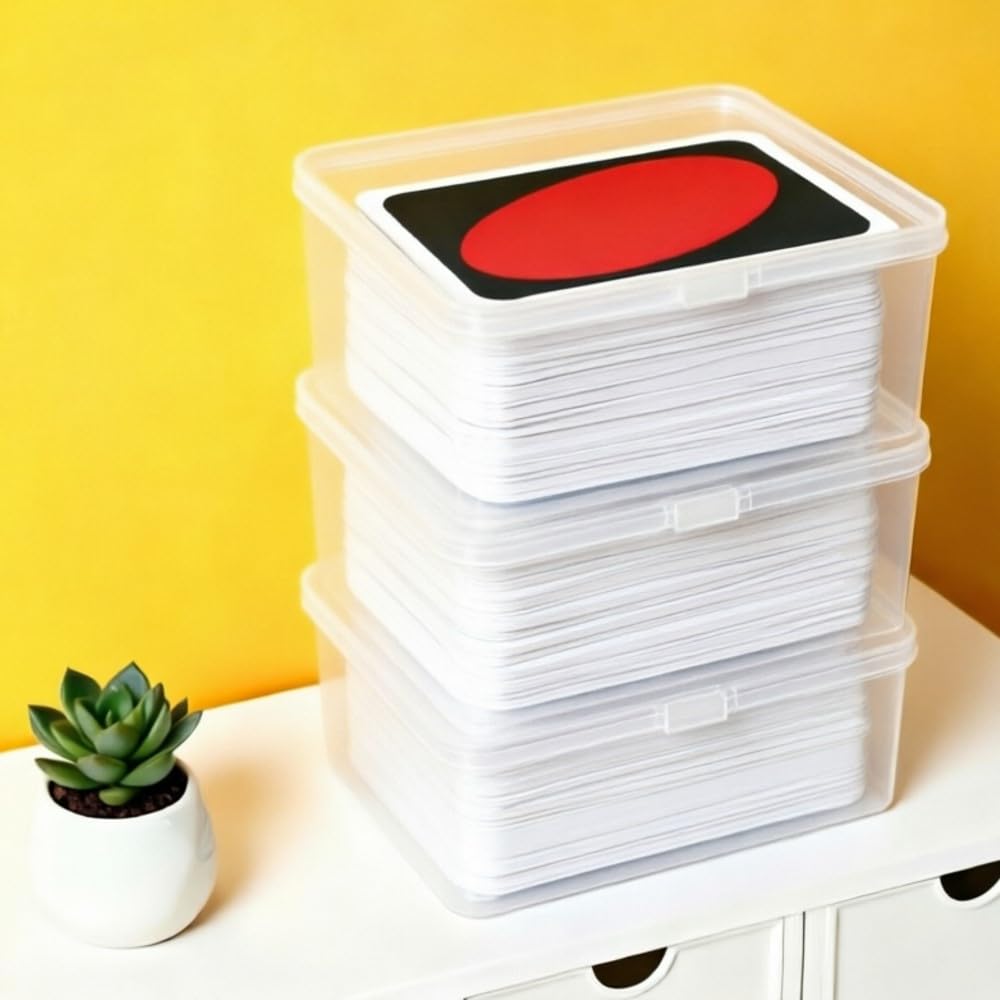 kediyoo 3PCS Card Case for UNO Card, Plastic Playing Card Case, Card Holder Box, Plastic Card Storage Box(NO Cards)