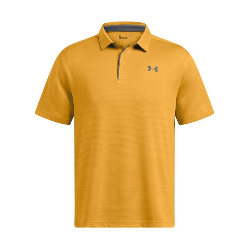 Under Armour Men's Tech Golf Polo, (711) Golden Yellow / / Pitch Gray, 4X-Large