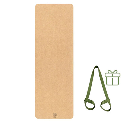 Cork Yoga Mat with Natural Rubber Base, Extra Size, Thickness and Support, Excellent Cushion & Grip, Non-Slip, Non-Toxic, Sweat-Resistant, Sustainable, Eco-friendly Exercise Mat