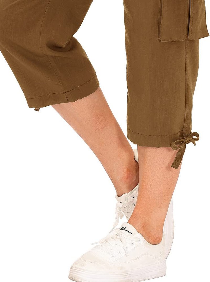 Womens Hiking Cargo Shorts Dry Fit Stretch Athletic Shorts with Pockets Yellow 1