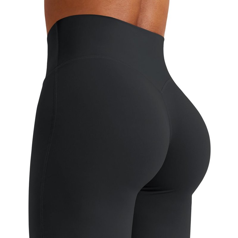 YEOREO Workout Leggings Womens No Front Seam Straight Leggings 31.5" High Waist Buttery Eddiy Gym Yoga Pants Black XXL