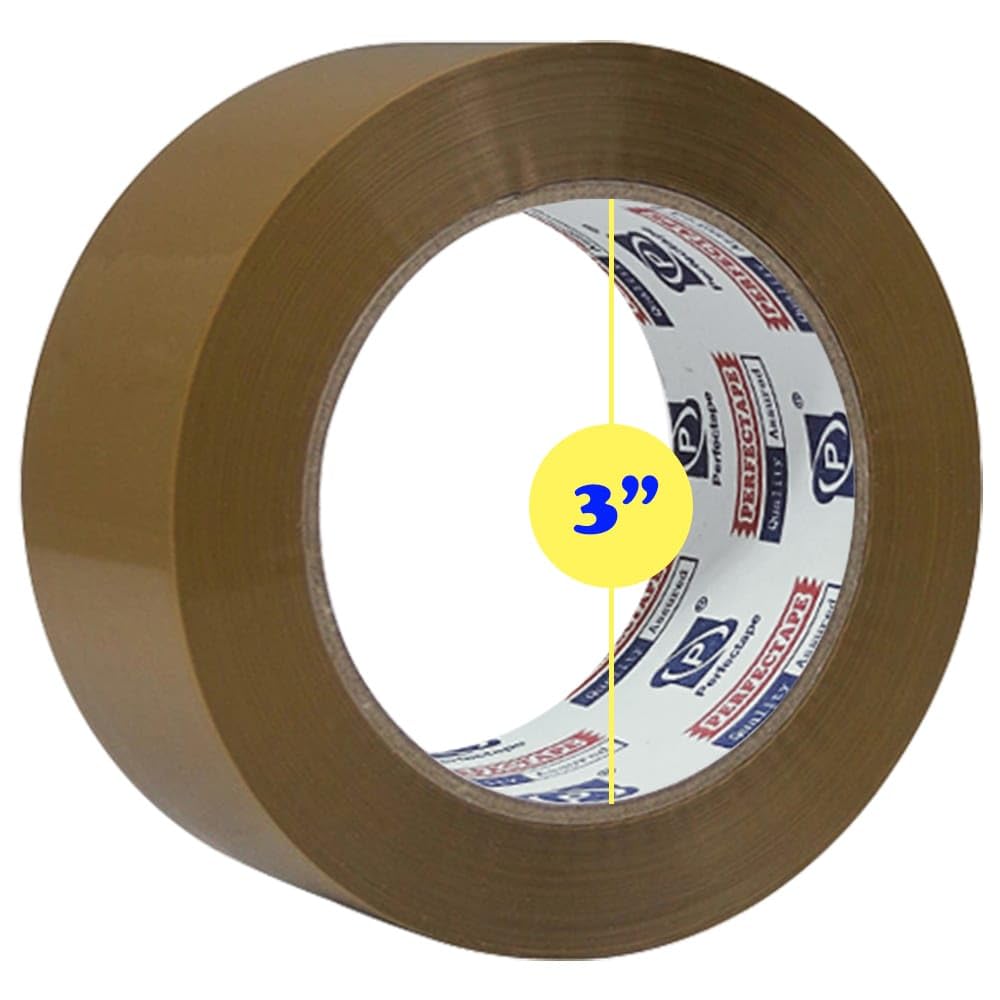 PERFECTAPE Heavy Duty Packing Tape 36 Rolls, Total 2160Y, Brown, 2.7 mil, 1.88 inch x 60 Yards, Ultra Strong, Refill for Packaging and Shipping