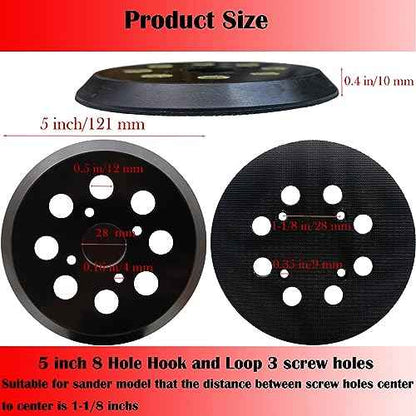 2 Pack 5 Inch 8 Hole Hook-and-Loop Replacemet Sanding Pad for SKIL SR211601 SR6604B SR660302 Random Orbital 5¡± Sander Pad