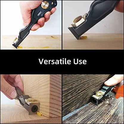 HONGDUI 2 in 1 Mini Wood Carbide Scraper Glue Scraper Remover Aluminum Alloy Handle Woodworking Tool