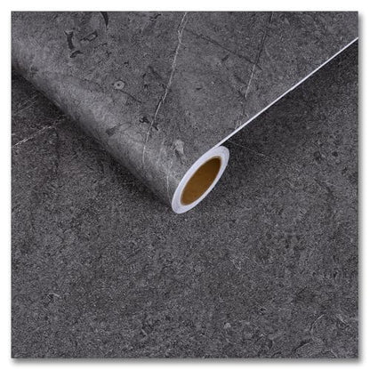 CRE8TIVE Dark Grey Concrete Wallpaper Peel and Stick Concrete Contact Paper for Countertops Cabinets Waterproof 12"x80" Self Adhesive Industrial Cement Wallpaper Textured for Kitchen Backsplash Walls