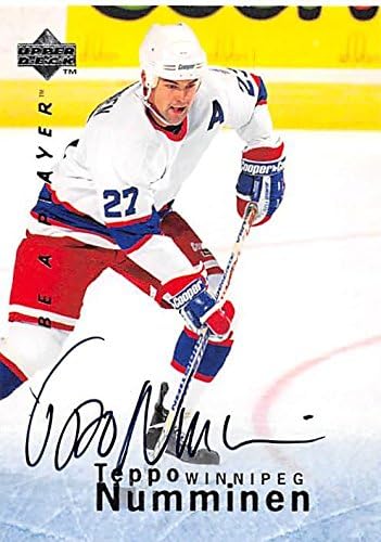 Sports Memorabilia Autograph Warehouse 248964 Teppo Numminen Autographed Hockey Card - Winnipeg Jets 1996 Upper Deck BAP - No. S68