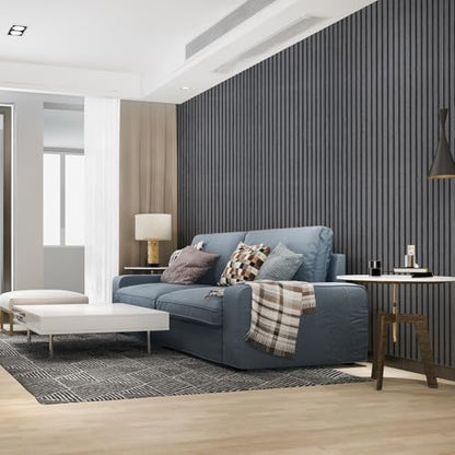 Peel and Stick Wallpaper Wood Slats, SelfAdhesive Wood Contact Paper, Removable WallCovering Home DIY for Wall Decor Bedroom, 17.3" X 118", Easy-to-Apply