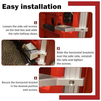 CNQLIS Level Mount Holder for Milwaukee Packout Tool Boxes, Fits Packout Organizers, Includes Set Screws, Creative Mods & Upgrades for Milwaukee Packout tool box ? Left Side
