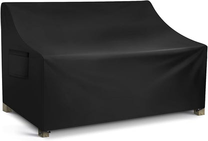 WLEAFJ Patio Sofa Cover Waterproof, Outdoor Loveseat Cover, Heavy Duty Outdoor Couch Cover, Large Lawn Patio Furniture Covers with Air Vent, 48’’ W x 26’’ D x 33’’ H