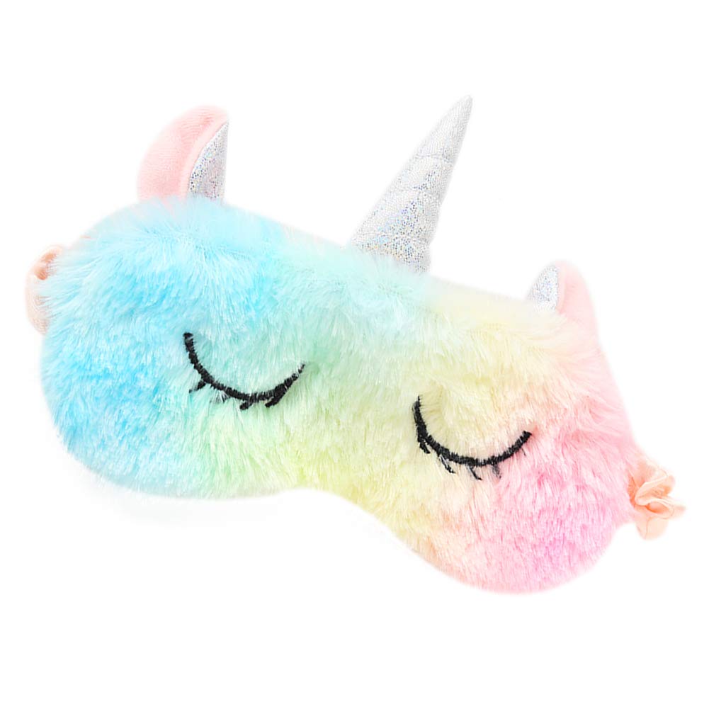 Cute Animal Sleeping Mask Soft Plush Blindfold Cute Rabbit Panda Koala Eye Cover Eyeshade for Kids Teens Girls Women (Flamingo)