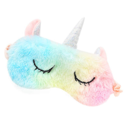 Cute Animal Sleeping Mask Soft Plush Blindfold Cute Rabbit Panda Koala Eye Cover Eyeshade for Kids Teens Girls Women (Flamingo)
