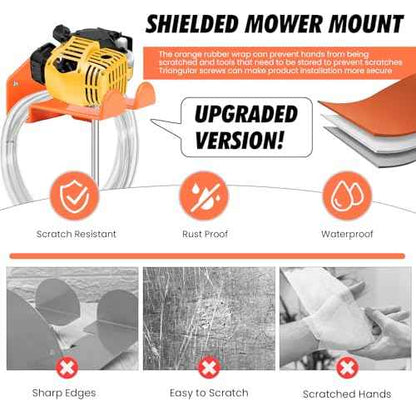 Weed Eater Hanger, 2Pack Trimmer Rack Wall Mount,Heavy Duty Weedeater Holder Garage Wall Mount for Power Tools, Grass Trimmer, Garden Tools