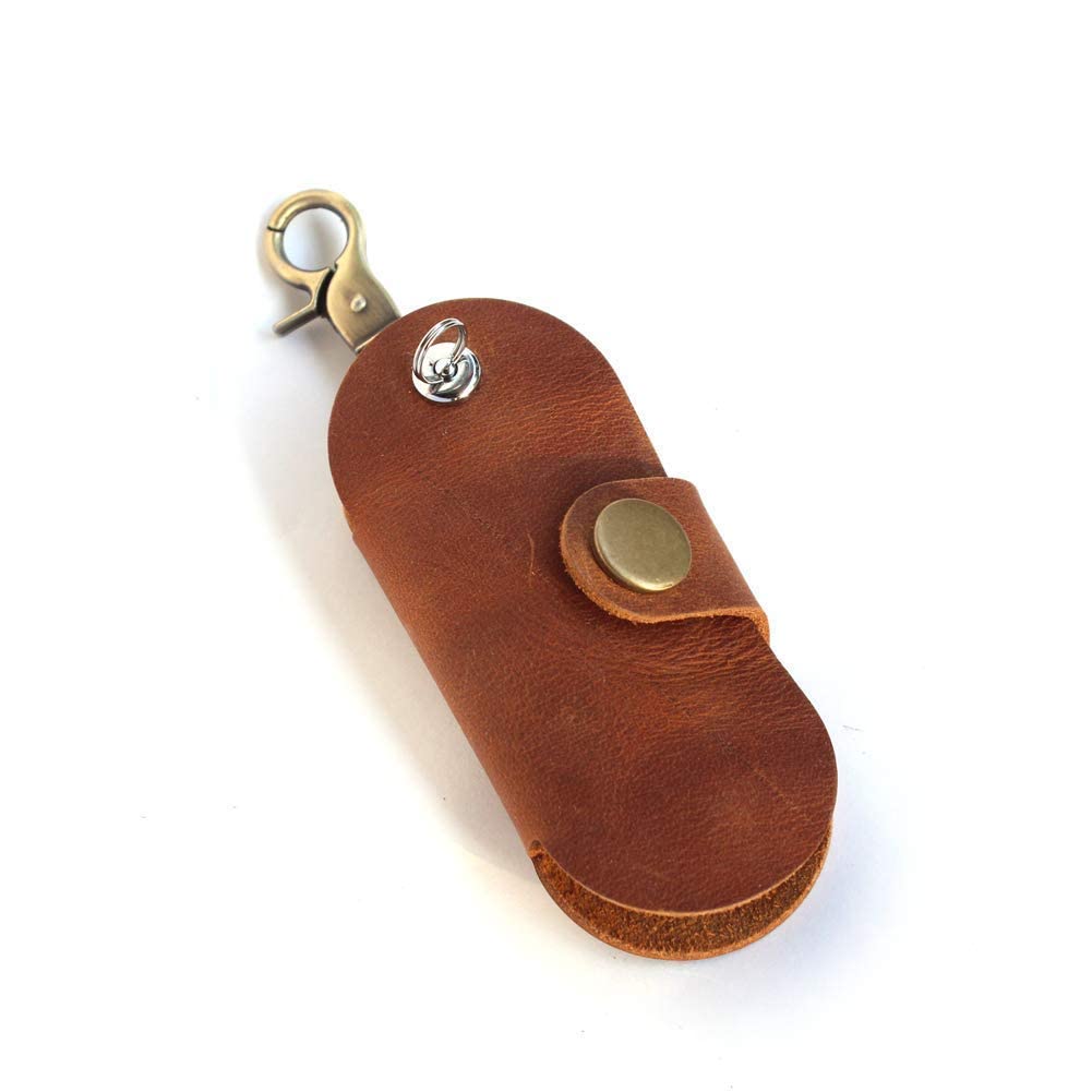 Upgraded Version of Simple Multifunctional Leather Key Organizer Door Key Car Key Case Handcrafted Key Holder with Keyring
