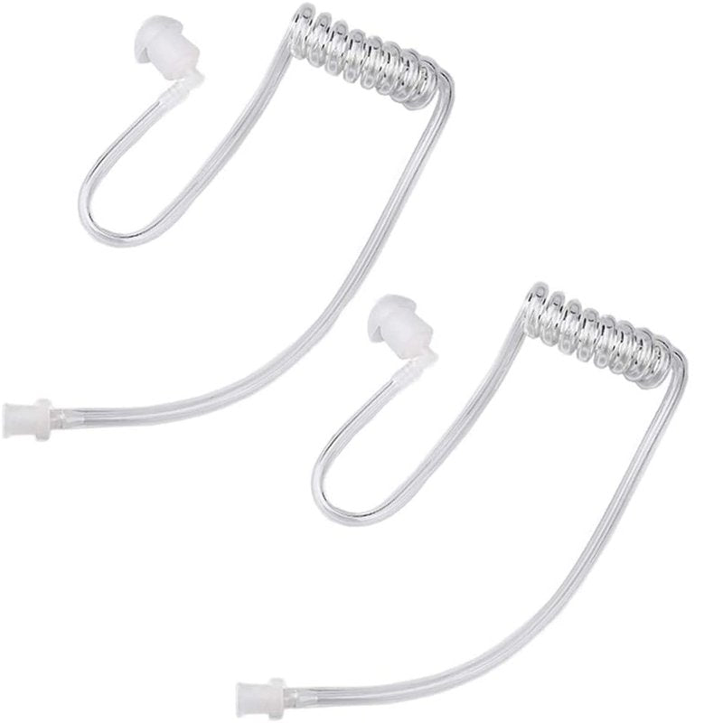 LEIMAXTE Acoustic Tube Earpiece Coil Tubes Replacement for Two Way Radio Headsets FBI Style Motorola Kenwood Walkie Talkie Earpieces with 2X Radio Earbuds (2 PCS)