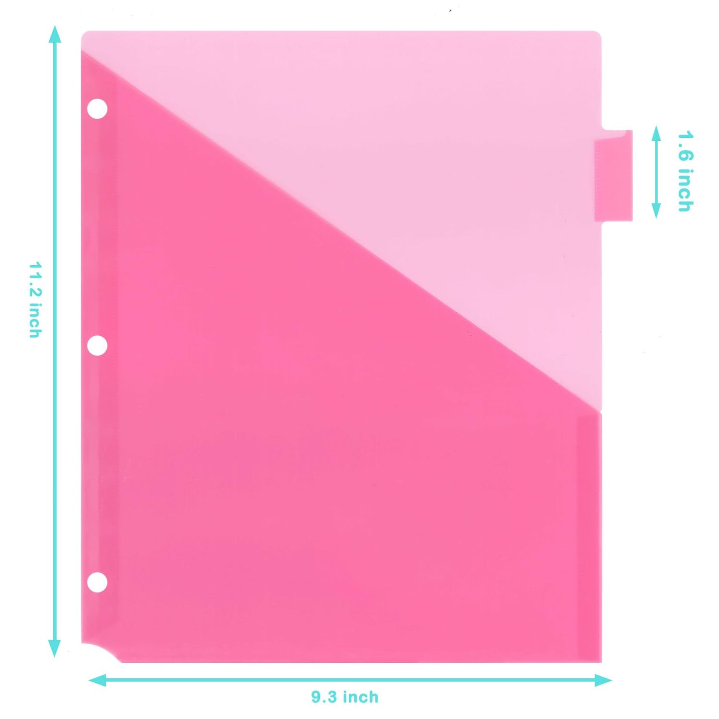 MAKHISTORY Plastic 8-Tab Dividers with Two Pockets - 3 Sets, Pocket Dividers for 3-Ring Binders, Multi-Color Binder Dividers, Total 24 Tabs