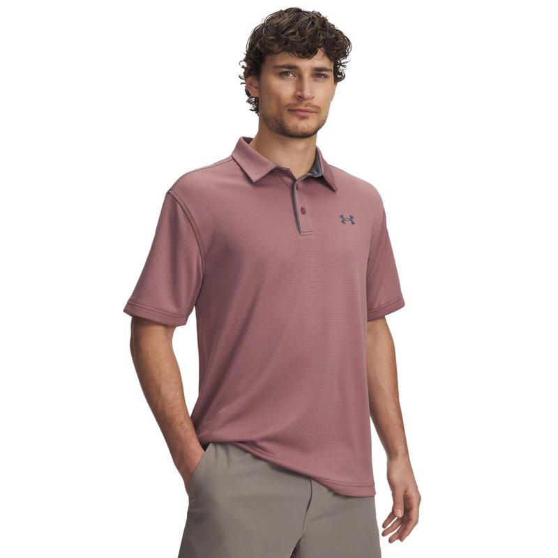 Under Armour Men's Tech Golf Polo, (651) Maroon Mist / / Pitch Gray, 4X-Large