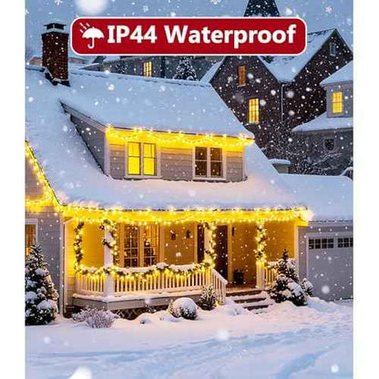 164FT 1000LED Warm White Christmas Lights Outdoor with 8 Modes, IP44 Waterproof Plug in Christmas Tree Light Fairy String Lights for Christmas, Patio, Garden, Indoor Outdoor Decor