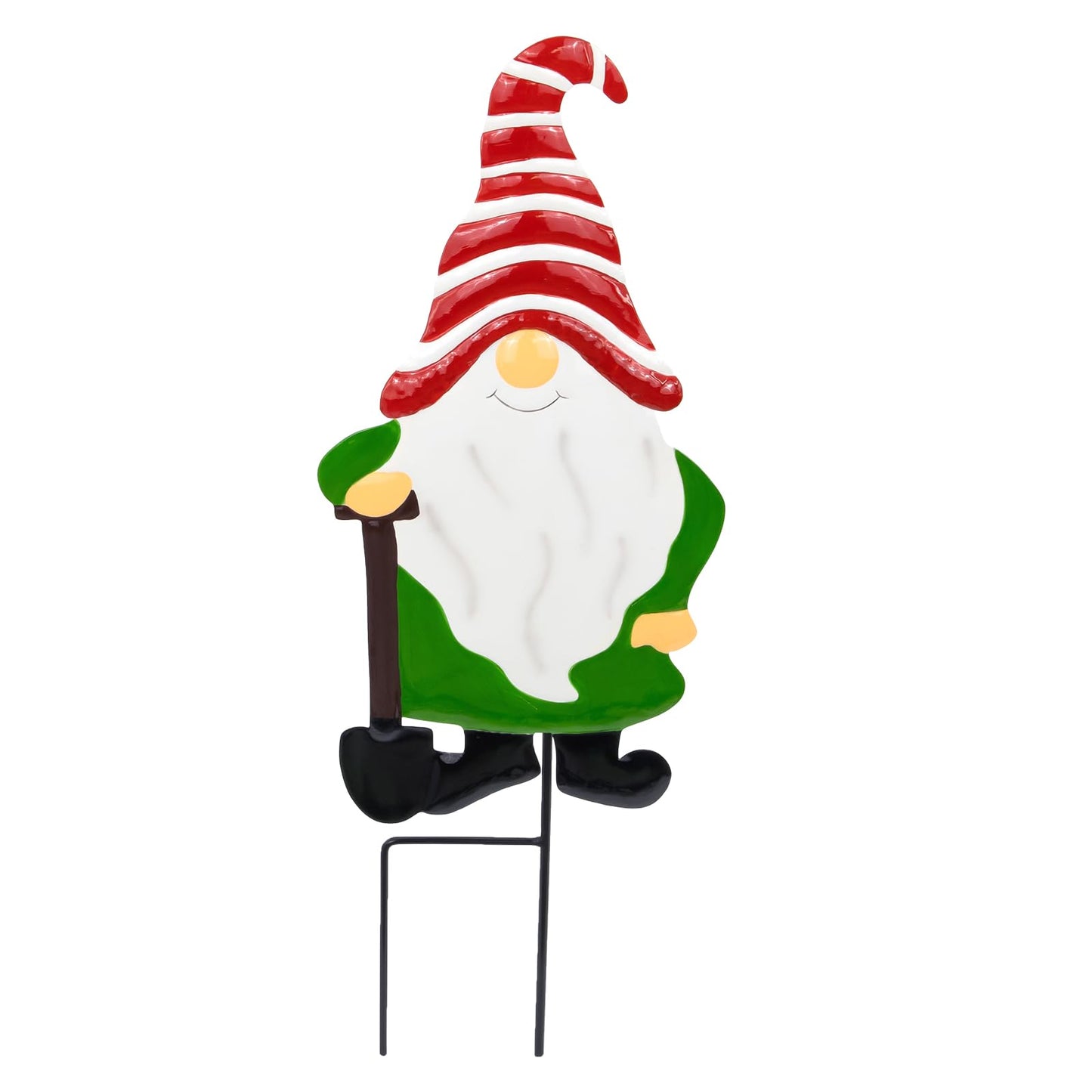 Voumsil Metal Yard Signs Decor for Rust Prevention, Yard Stakes with Gnomes for Outside Garden Yard Lawn Porch Holiday Party(Red)