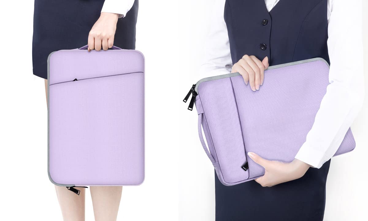 17 17.3 inch Laptop Bag for Women, Computer Sleeve Case Compatible with HP Pavilion 17/ Envy 17/ Dell/Lenovo IdeaPad/LG Gram/MSI/ASUS Notebook/Razer Blade Pro 17, Purple