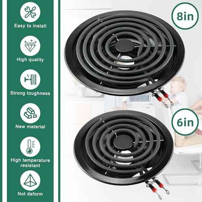 Stove Burner Pan Kit 5304430149(6")5304430150(8")&Electric Stove Burners Kit MP15YA(6") MP21YA(8") Compatible for Frigi-daire Ken-more Electric Range Stove Replaces 318067041 318067051 by MIFLUS