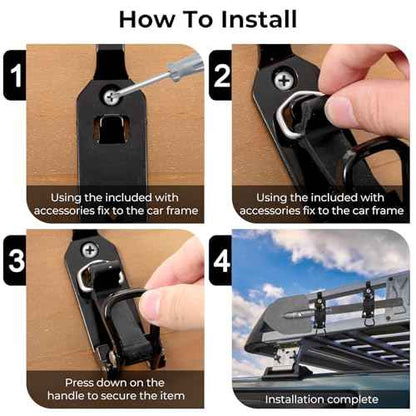 cobee 6Pcs Heavy Duty Shovel Holder for Truck, Shovel Mount for Roof Rack Metal Rubber Clamp Mounting Brackets Shovel Holder Clamp Wall Mount Kit Quick Release Axe Holder Mount Kit Car Accessories