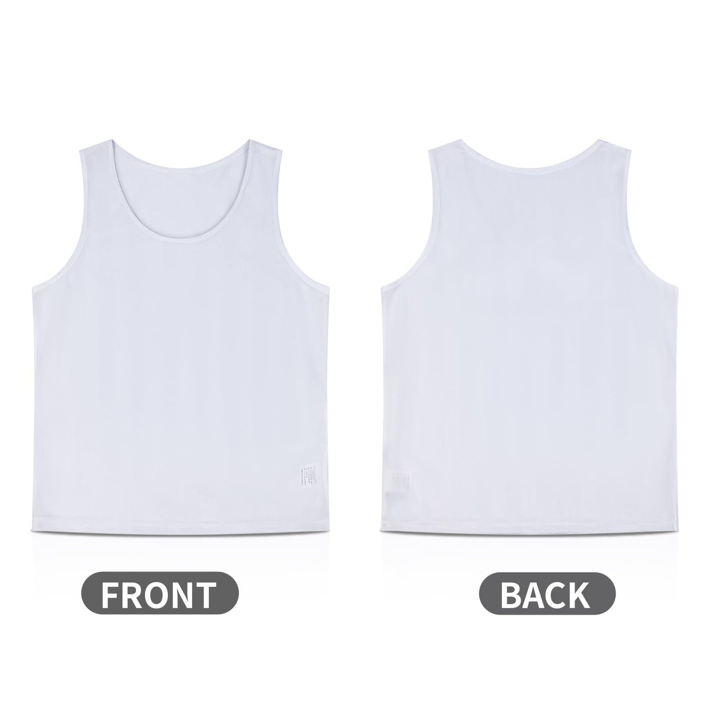 Saaifuu 12 Pack Soccer Jersey Basketball Pinnies Scrimmage Vests Team Practice Jerseys for Kids Youth Adult(XL, White)