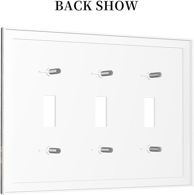 Decorative Art Light Switch Covers Sunburst Over the Wilderness 3 Gang Triple Toggle Wall Plate Decorative Switch plate Electrical Faceplate for Home Decor