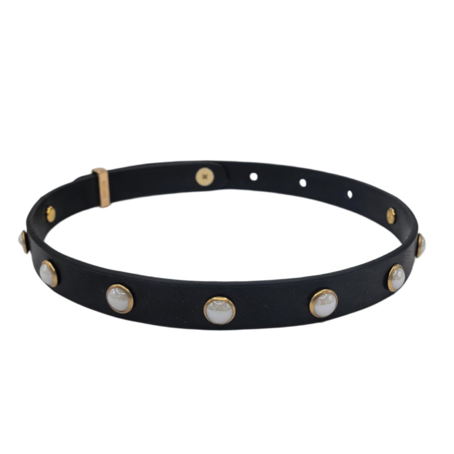 HOUGXD Black Leather Choker Necklace for Women, Goth Punk PU Leather Collar Choker, Adjustable 12-16.5 Inches Emo Alt Accessories Gothic Jewelry (Black chain gray beads)