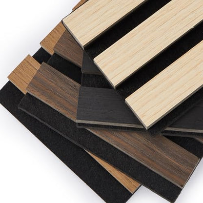 Samples 4-Pack 6" x 4.5" Acoustic Wood Slat Panels