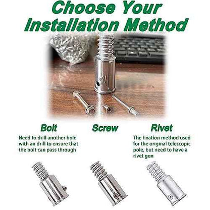 Metal 3/4" (.75) Threaded Tips Replacement Kits for Telescopic Extension Poles Repairing