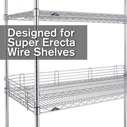 METRO L36N-4C Super Erecta 4" High Stackable Ledge for Wire Shelving, Chrome, 36"