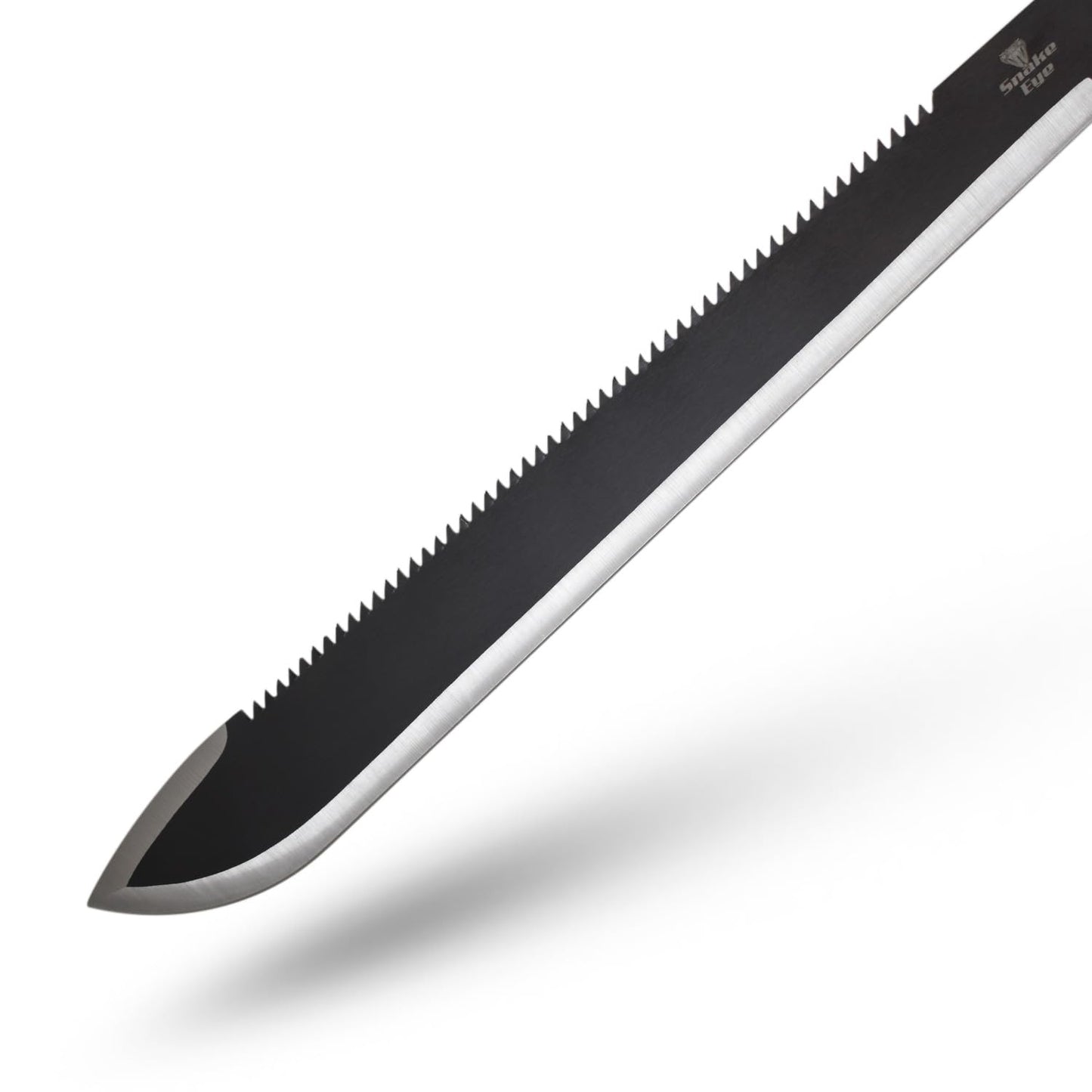 Snake Eye Tactical Full-Tang Machete – Heavy Duty Fixed Blade Survival Tool with Reinforced Nylon Sheath for Camping, Hunting, and Bushcraft